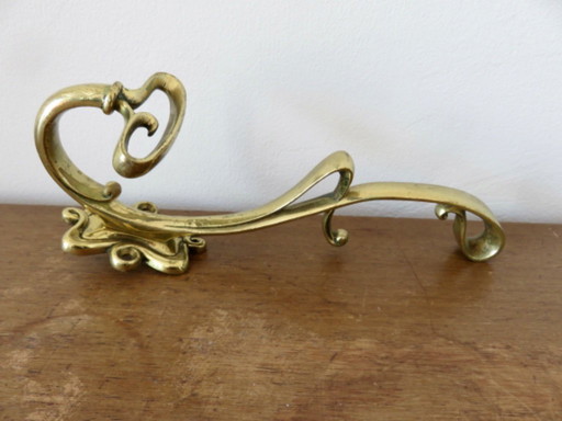 Gancio da parete antico in stile Art Nouveau, nello stile di Hector Guimard, Francia, inizio XX secolo.