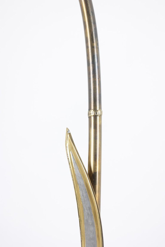 Image 1 of Maison Honoré. Lampadaire en laiton doré. Circa 1970.