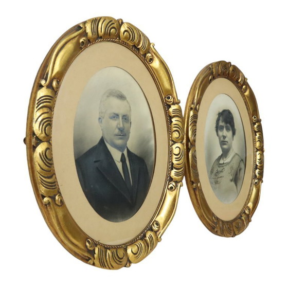 Image 1 of Antieke Portretten  Bladgoud ca 1900