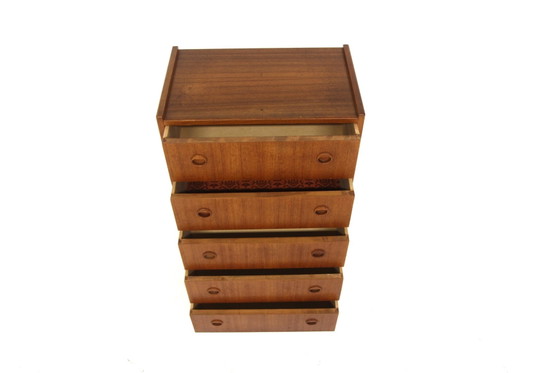 Scandinavian Teak Tallboy Chest of Drawers, Denmark, 1960 (photo 3 of 5)