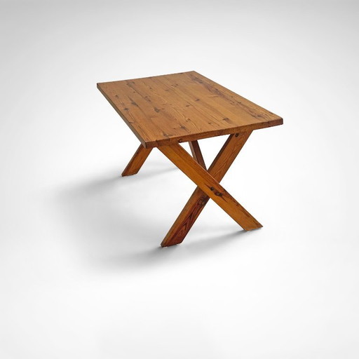 Table de salle à manger moderniste en X par Ate van Apeldoorn pour Houtwerk Hattem 1970