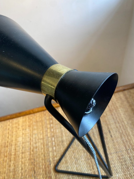 Vintage 1970 Black Metal Cocotte Lamp – Table lamps (photo 8 of 14)