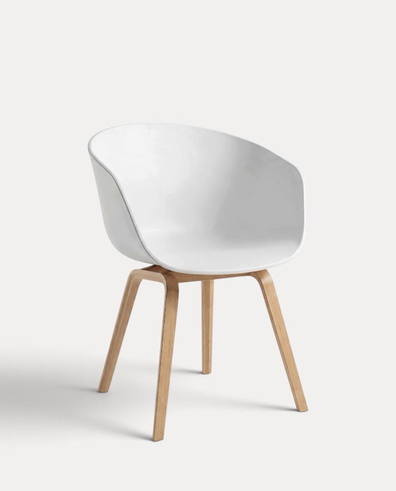 Set di 6 sedie HAY AAC 22, bianche, Sedie da pranzo, Plastica, Legno, Bianco, Modern (foto 2 di 5)