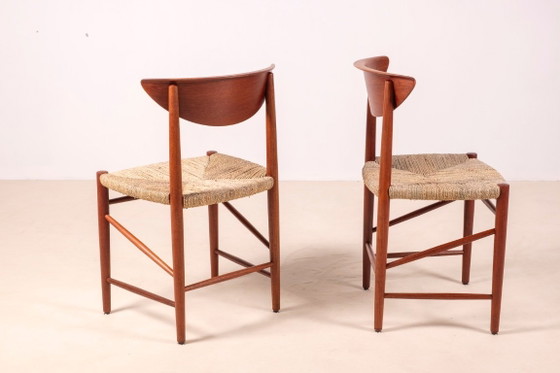 Image 1 of 6x Peter Hvidt & Orla Mølgaard Nielsen Dining Chair Model 316 in Teak