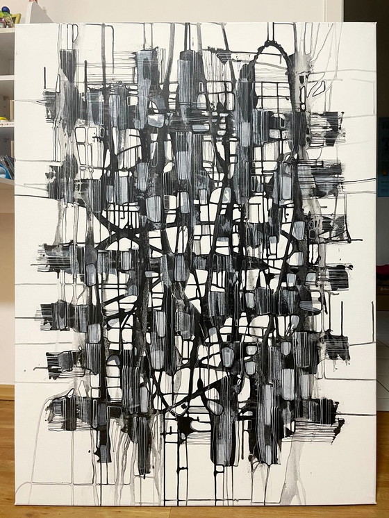 Image 1 of Natia Antadze Abstracte compositie XXL