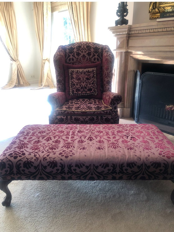 Image 1 of Maison Sucre/Suikertuin Fauteuil Met Voetenbank