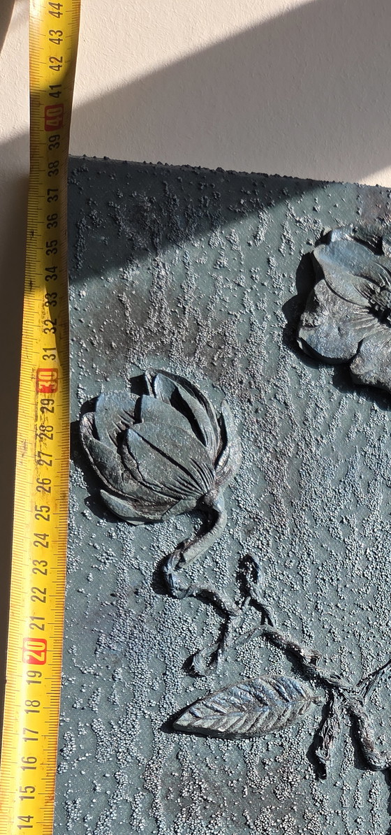 Image 1 of Fleurs vertes en techniques mixtes