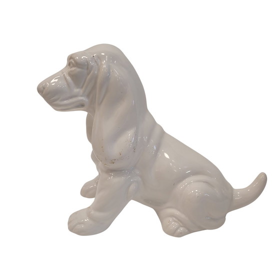 Image 1 of Escultura Perro “Basset Hound”, Cerámica, 40’S - Alemania