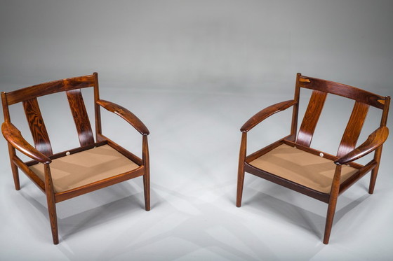 Image 1 of  Set armstoelen Model 118 in palissander van Grete Jalk voor France & Son, jaren 1960