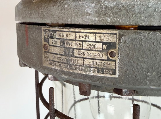 Image 1 of Grey Industrial Explosion Proof Lamp from Elektrosvit, 1960s