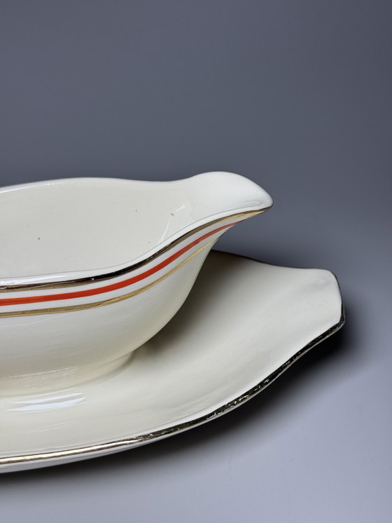 Image 1 of Boch Frères, Art Deco – Große Servierschüssel & Soßenschüssel (1940er Jahre)