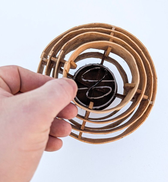 Image 1 of Schwedische, handgefertigte Wandleuchte aus Maserholz, inspiriert von Hans-Agne Jakobsson – 1970er Jahre