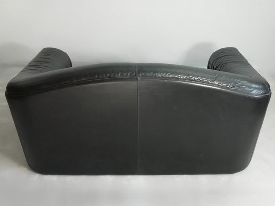 Image 1 of Divano in pelle esclusivo originale WALTER KNOLL COLLECTION, pelle pregiata, nero
