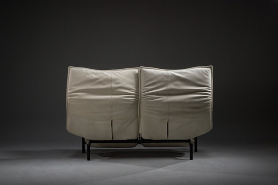 Image 1 of Vintage Cassina Veranda Reclining Sofa in Cream Leather, 1980s