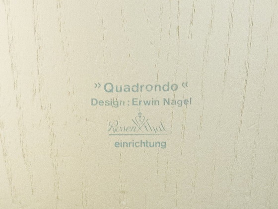 Quadrondo Dining Table, Erwin Nagel, Rosenthal, Silver – Wood (photo 17 of 17)