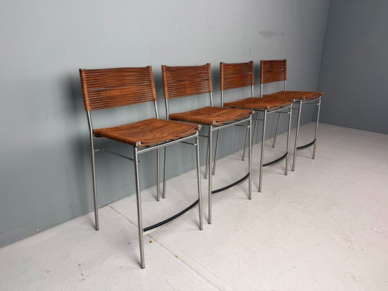 Image 1 of Tito Agnoli – Ensemble de quatre tabourets de bar « Miss B », Italie, 1997