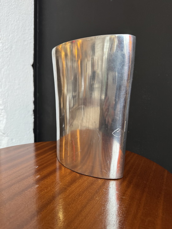 Image 1 of Vaso in alluminio spazzolato degli anni '80