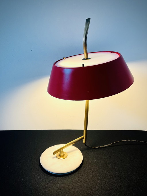 Stilux  - Oscar Torlasco - Marble & Brass Tafellamp - Italië 1950S