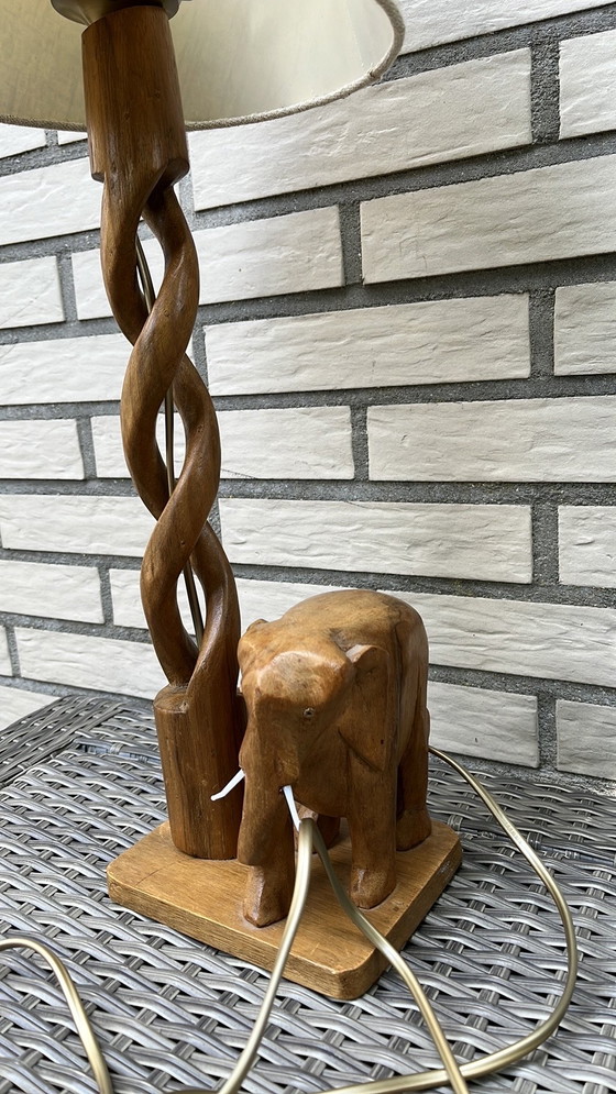 Image 1 of Vintage table lamp with elephant