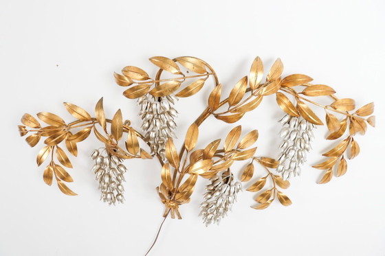 Image 1 of Wall light/wall lamp, 'Pioggia D'oro' by Hans Kögl, Hollywood Regency, Italy, 1970s