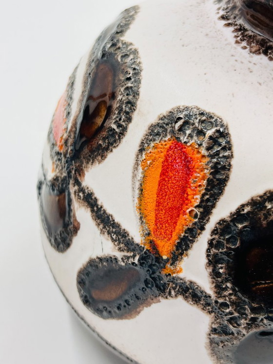 Image 1 of Coppia di vasi Scheurich 484 27 con decorazioni floreali, Germania Ovest