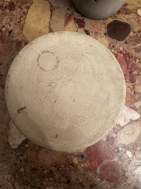 Image 1 of Ceramica d'epoca in gres di Berry, prodotta in Francia, per burriere d'acqua. Gres d'epoca.