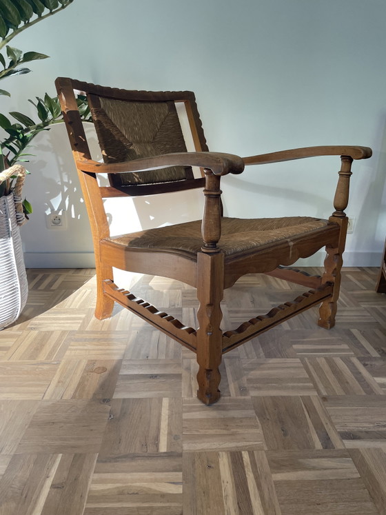 2 fauteuils in de Arts & Crafts-stijl uit de jaren 1920. – Wood, Wicker (photo 4 of 15)