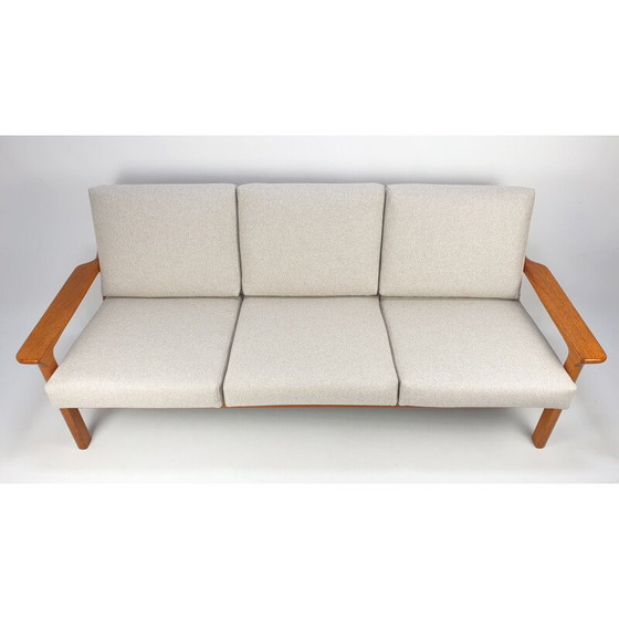 Image 1 of Mid-century teak 3-Seater Sofa by Juul Kristensen for Glostrup, 1970s