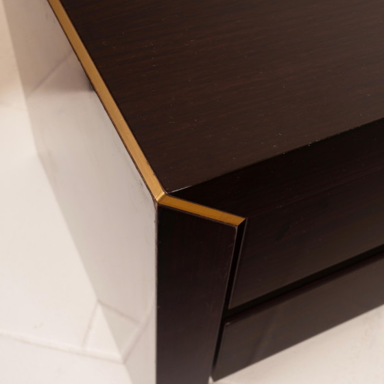 Paire de tables de nuit en palissandre d'Afrique et laiton pour Fratelli Turri – Gorgoni, Wood (photo 14 of 19)