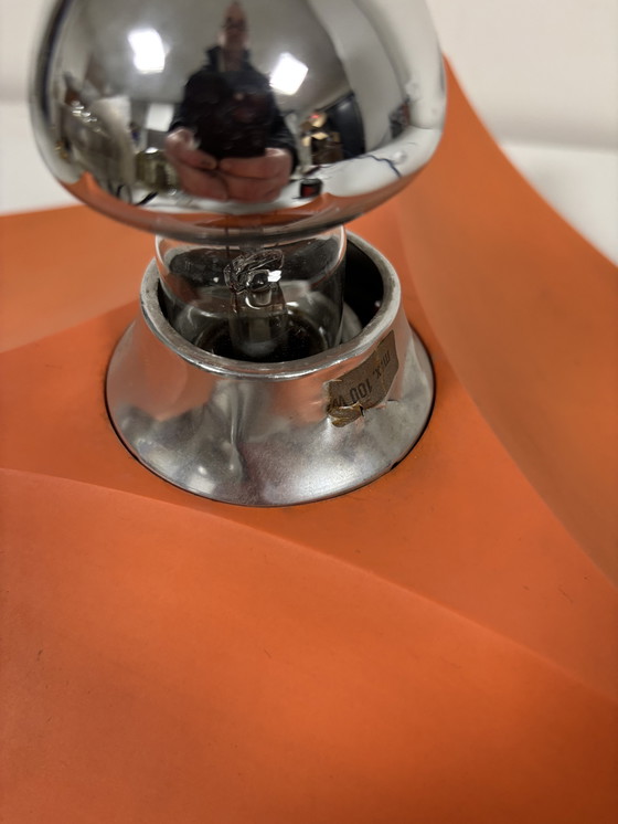 Image 1 of Lámpara de pared o techo de la era espacial naranja – Hofmeister, década de 1970 – Futurista de mediados de siglo
