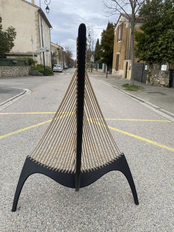 Jørgen Høvelskov - Poltrona "Harp" o "String", 1963, Sedie da camera, Nero, Scandinavian (foto 4 di 17)