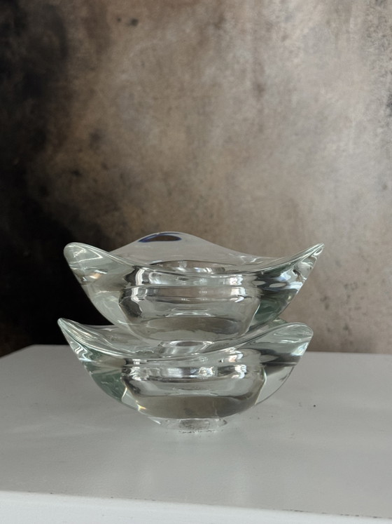 Image 1 of Ensemble de design danois, années 70, chandeliers, bougeoirs, verre, bougies coniques, porte-bougies chauffe-plat