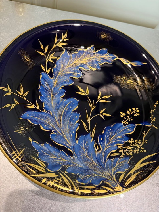 Original Rosenthal Selb Germany – Hand-painted – Real cobalt – Gold decoration – Decorative plate – ca. (photo 3 of 6)