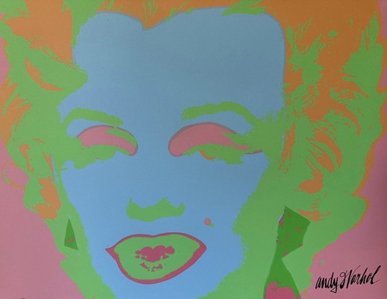 Image 1 of 1986 Carnegie Museum of Art After Andy Warhol "Light Blue - Hand Numbered" Lithograph