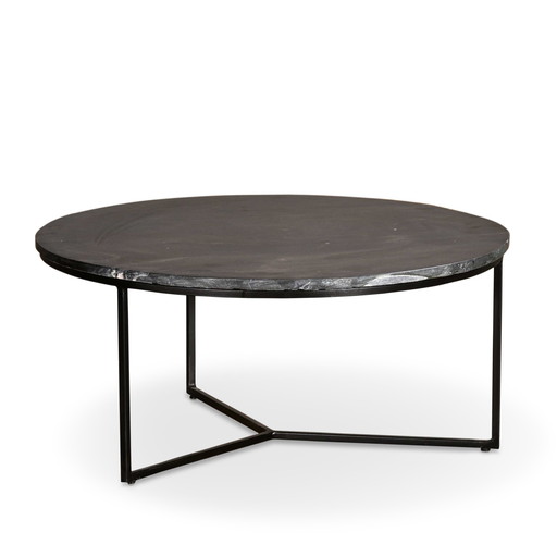 Couchtisch aus schwarzem Castle Line Marmor