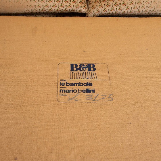 Image 1 of Vintage Bamboletto-ligbed van Mario Bellini voor B&B Italia, 1975 — Gesigneerd, originele bekleding