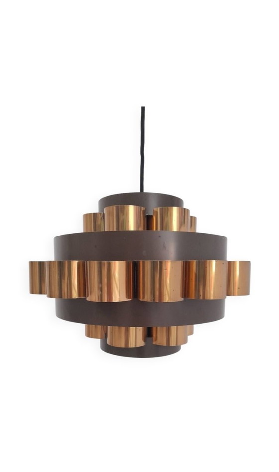 Image 1 of Suspension danoise en cuivre Werner Schou 70s
