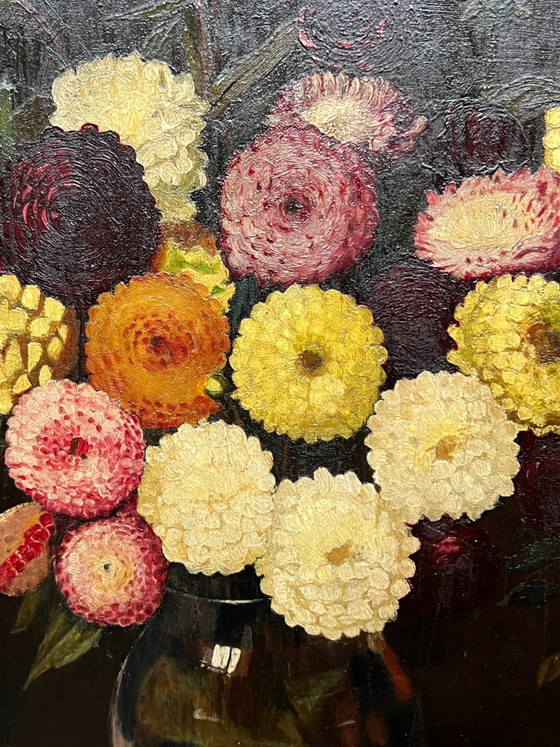 Painting “Still life with flowers”. – Paintings & Drawings, Wood (photo 4 of 7)