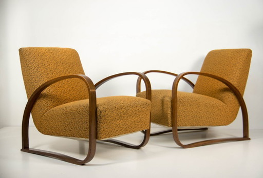 Set di due poltrone H70 di Jindrich Halabala, anni '30