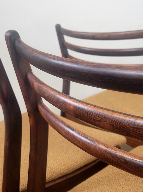 Image 1 of Set va 4 vintage Deense stoelen van Vestervig Eriksen in palissander