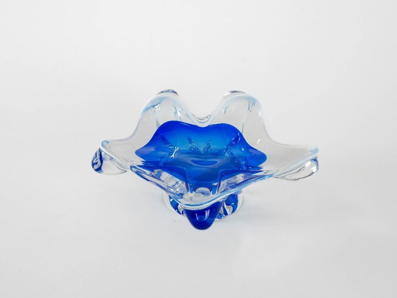 Image 1 of Bloemenschaal, Murano glas, Italiaans design, jaren 60, gemaakt in Italië