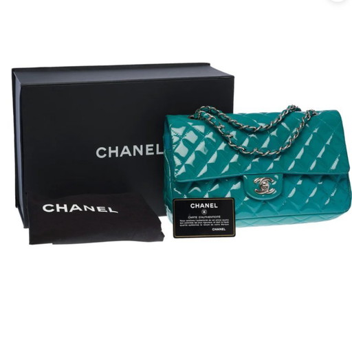 Borsa CHANEL Timeless/Classique in Cuir Bleu - 1012835