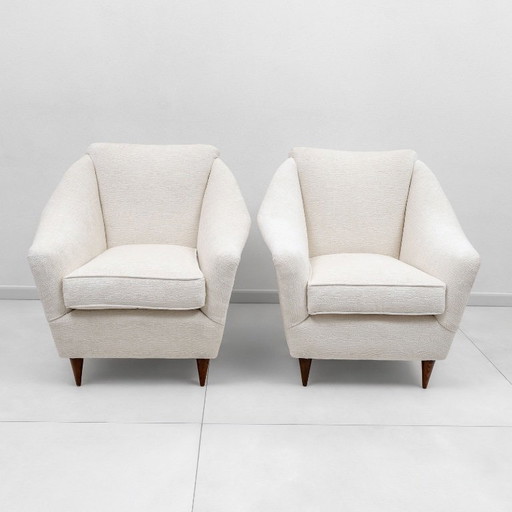 Een paar Ico Parisi mid-century moderne Italiaanse fauteuils voor Ariberto Colombo, jaren 50.