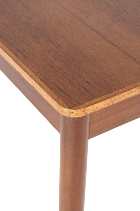 Vintage rectangular extendable Dining table midcentury 'Giessen' restored, Wood, Brown, Mid Century Modern (photo 7 of 15)
