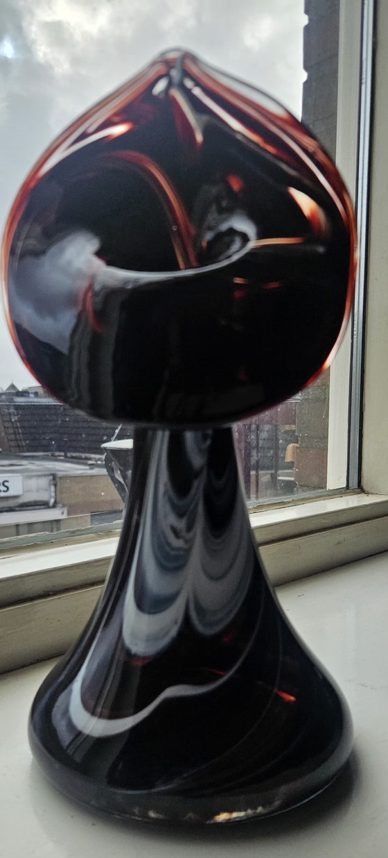 Image 1 of Harzkristall design art glass – organic flame sculpture – hand-blown