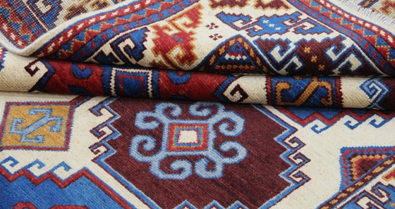 Image 1 of Origineel handgeknoopt Ziegler Kazak tapijt, 187 x 127 cm. Nieuw en in uitstekende staat.