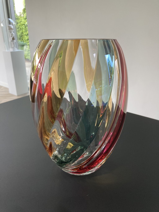 Unique vase made of Bohemian glass