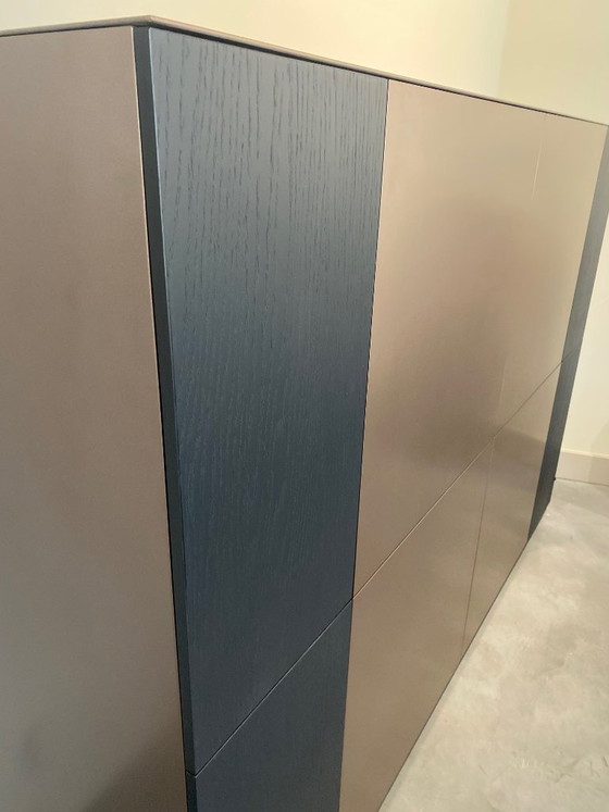 Image 1 of Coesel kast Capri, bronskleurig met zwart eiken