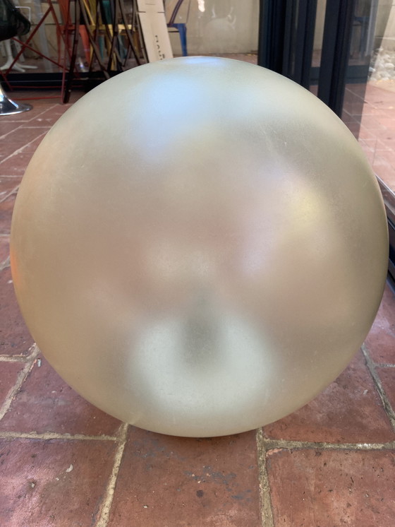 Image 1 of Lampe boule de lampadaire de rue en plastique dur rénové et modernisé en lampe d’intérieur design 