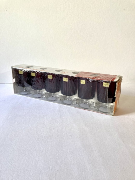 Image 1 of 6 bicchieri Luminarc con stelo, modello n. 2, Svezia, con scatola originale.